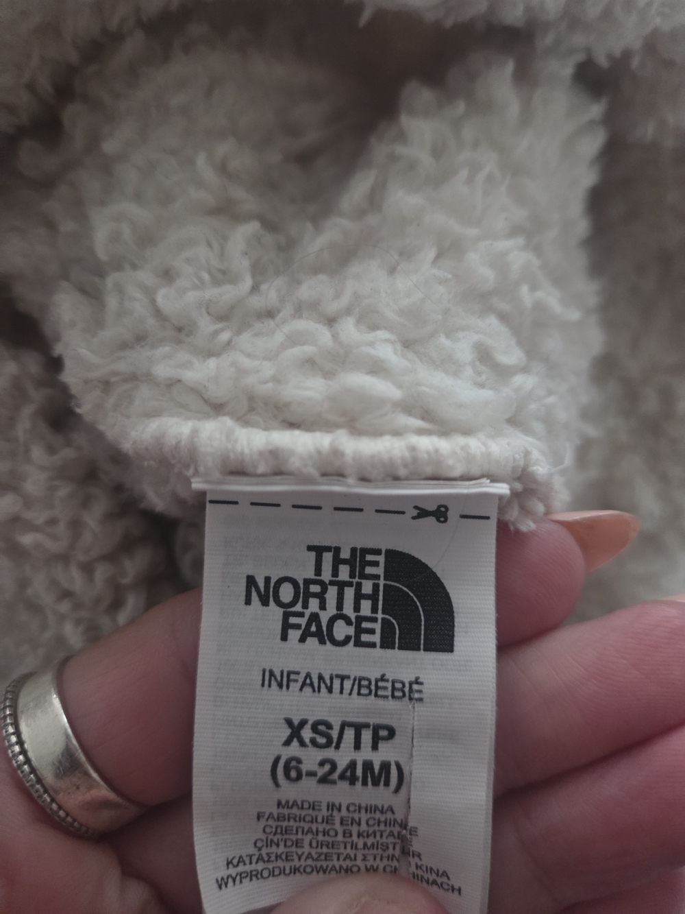 The North Face Infant Cream Sherpa Hat